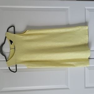 H&M sleeveless shift dress in yellow lace size XS